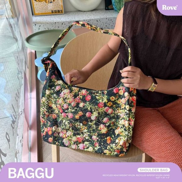 NWT BAGGU Nylon Shoulder Bag - Lantana - Picture 4 of 4